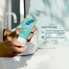 NIVEA small dollop dispensed illustrating recommended amount and easy use