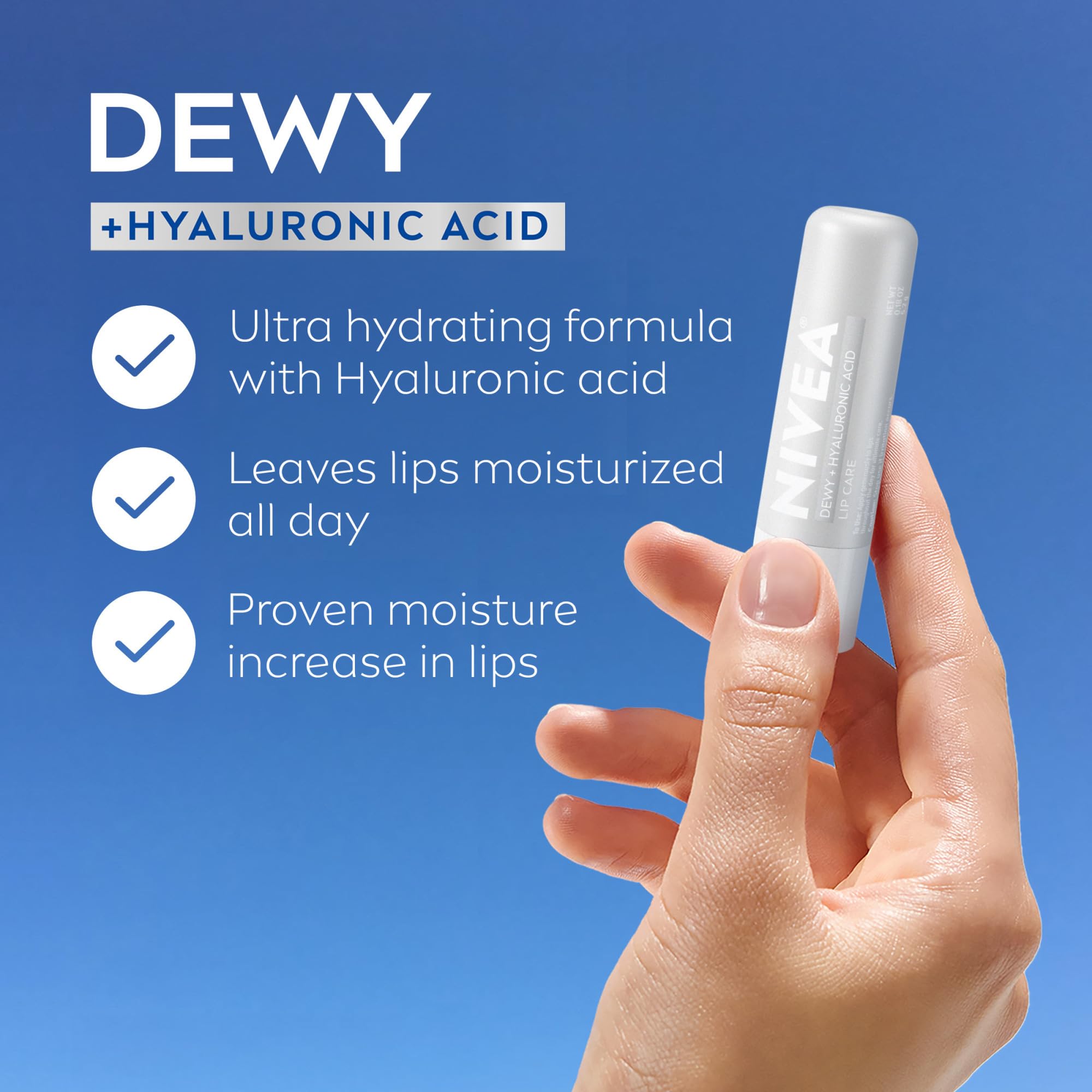 NIVEA open twist stick revealing balm tip, easy application benefit