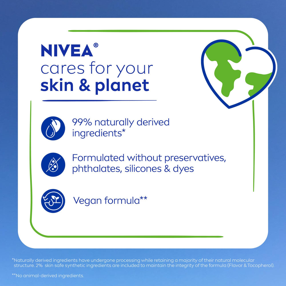 NIVEA balm inside a purse, on-the-go moisture benefit