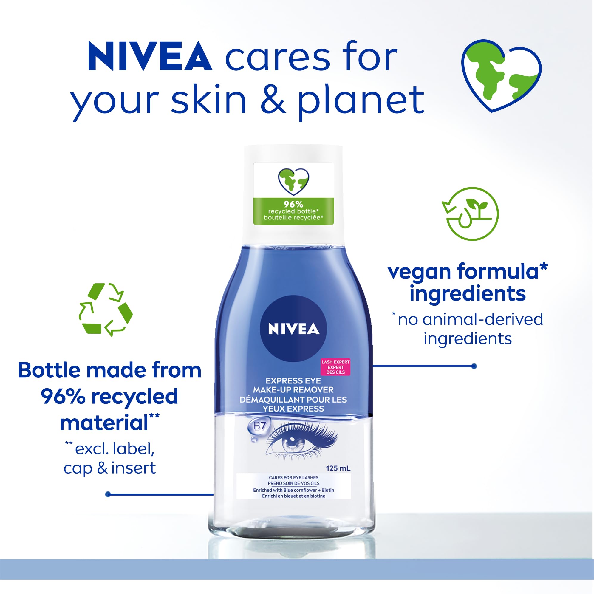 NIVEA ingredient label close-up highlighting gentle formula transparency