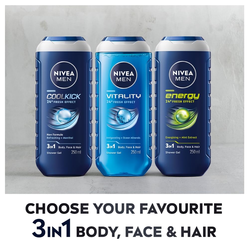 NIVEA bottle beside ruler showing 250ml size and travel-friendly scale