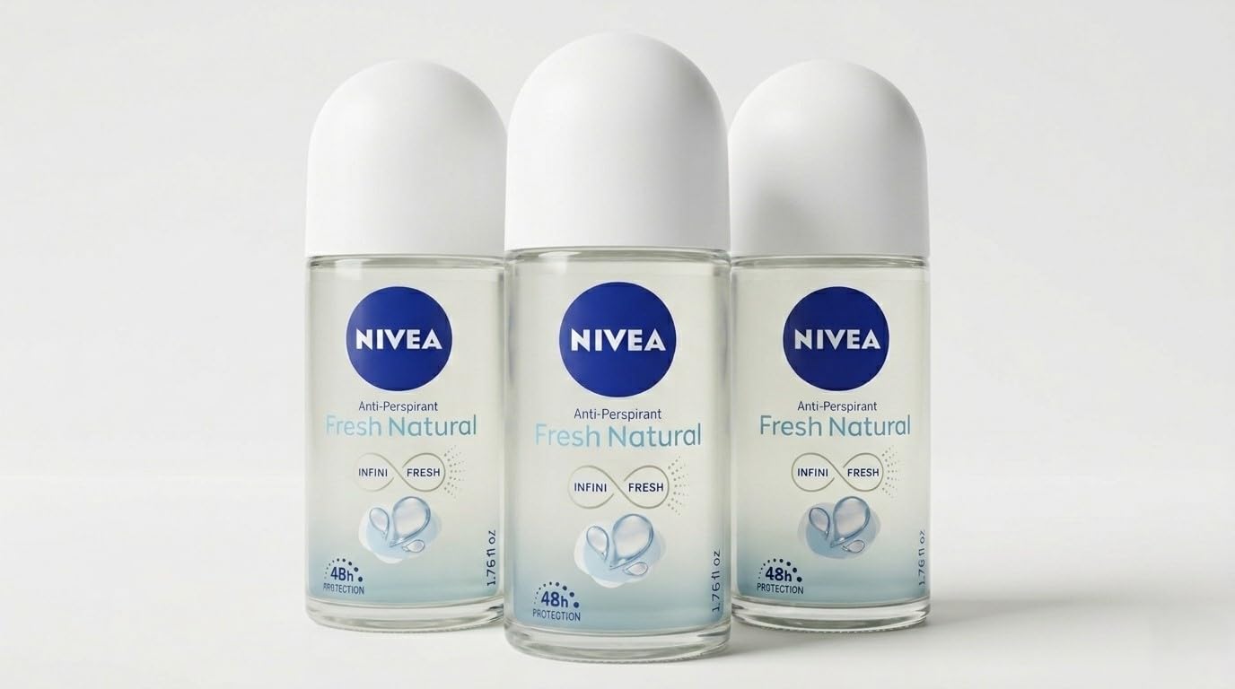 NIVEA Fresh Natural roll‑on front view showing packaging and travel benefit