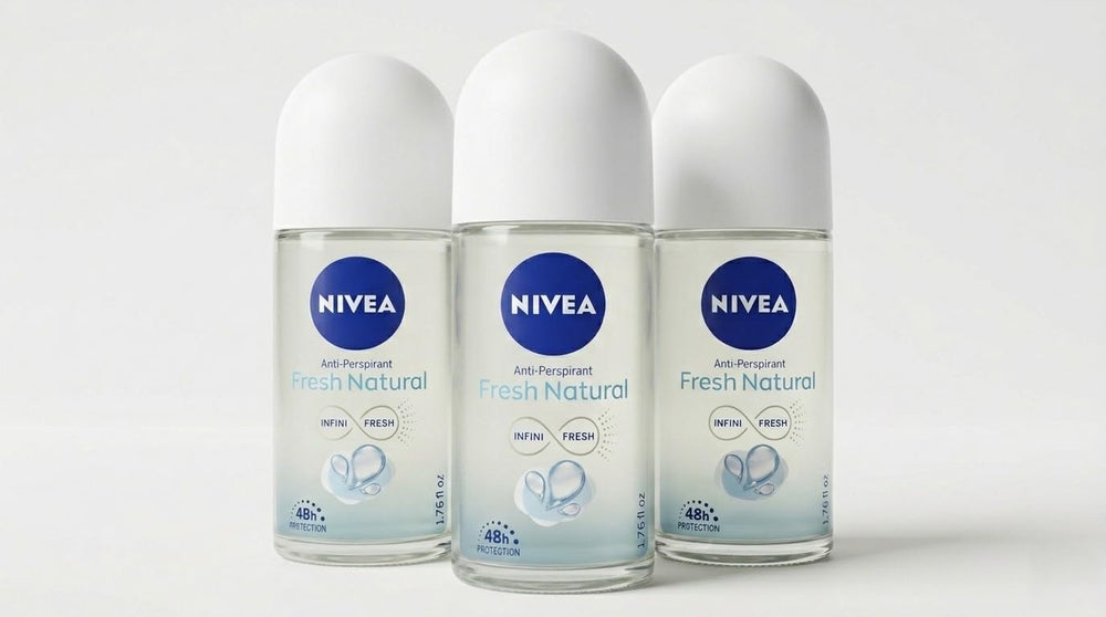 NIVEA Fresh Natural roll‑on front view showing packaging and travel benefit