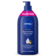 NIVEA front pump bottle showing value size and clear branding for convenience