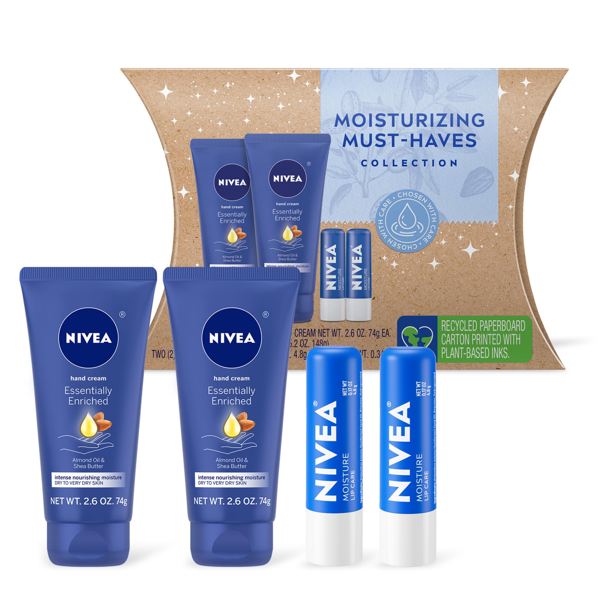 NIVEA hand cream front packaging showing tube and benefits