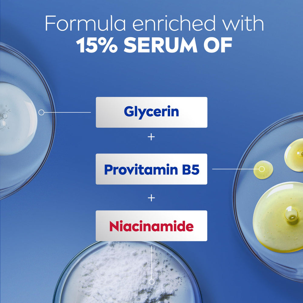 NIVEA used on hands and feet demonstrating multi-use hydration