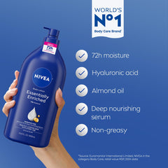 NIVEA hyaluronic acid ingredient visual demonstrating moisture retention benefit