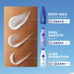 Almond oil and minerals visual with NIVEA showing natural nourishing boost