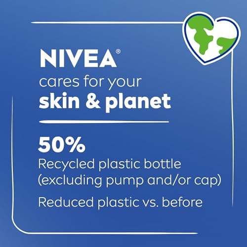 NIVEA pump bottle on bathroom counter illustrating everyday routine convenience