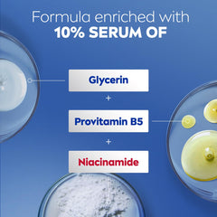 NIVEA used on legs in lifestyle scene showing long-lasting moisture benefit
