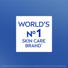 NIVEA label close-up showing directions and dermatologically tested benefit