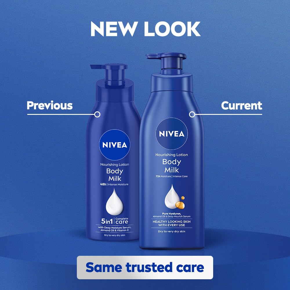 NIVEA on bathroom shelf in use illustrating everyday moisturizing routine