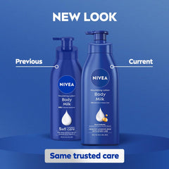 NIVEA on bathroom shelf in use illustrating everyday moisturizing routine