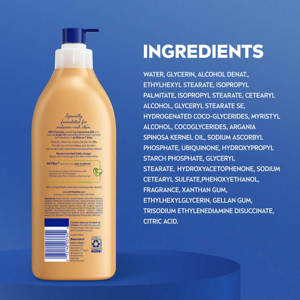 NIVEA bottle on bathroom shelf styled to show everyday routine use