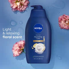 NIVEA lifestyle bathroom shelf showing daily shower routine benefit