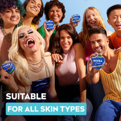 NIVEA pride tin on bathroom counter in lifestyle setting promoting inclusive self-care