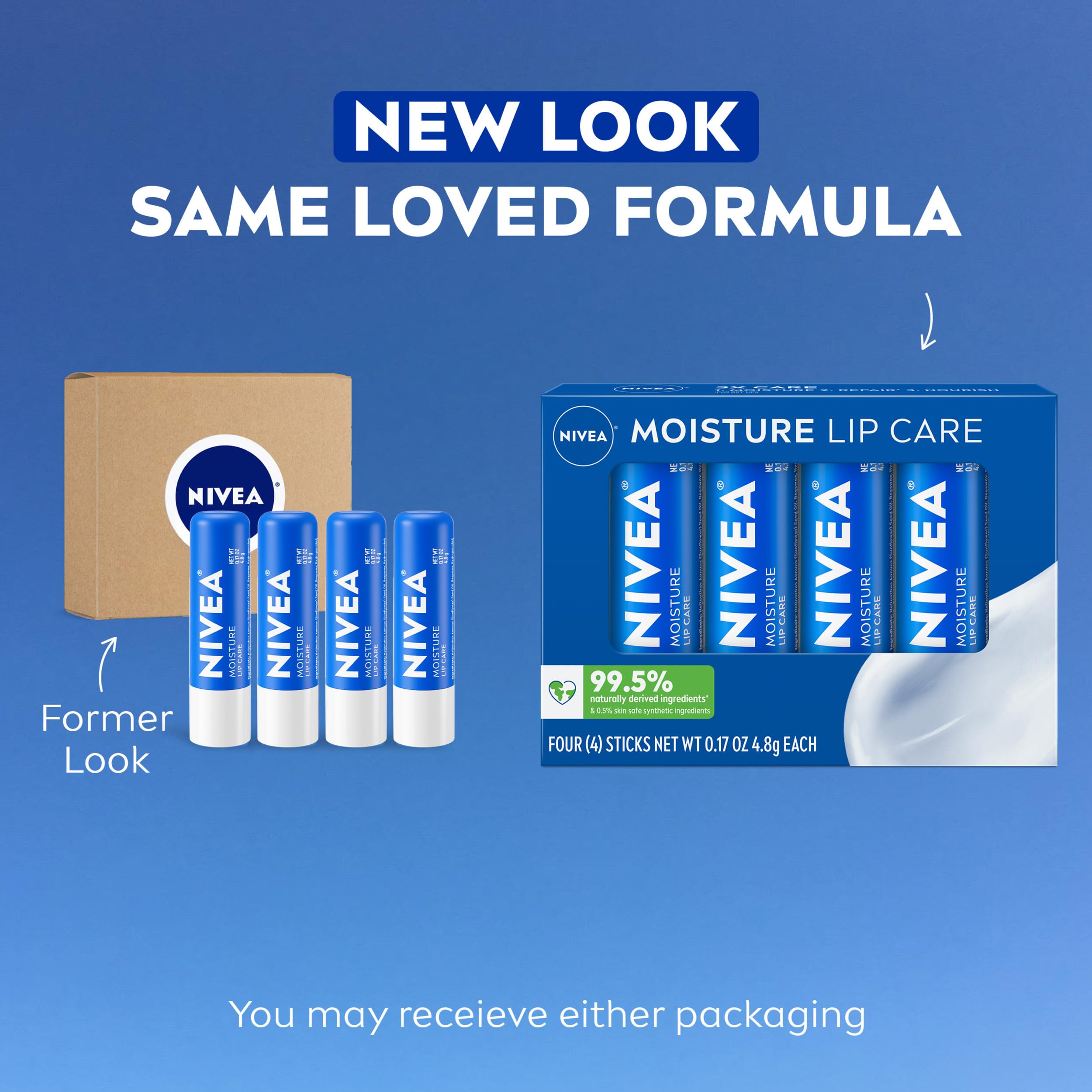 NIVEA lip balm twist-up detail revealing balm texture for easy reapplication