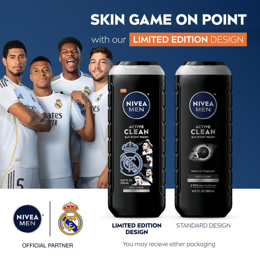NIVEA MEN charcoal gel texture close-up demonstrating deep-clean feel