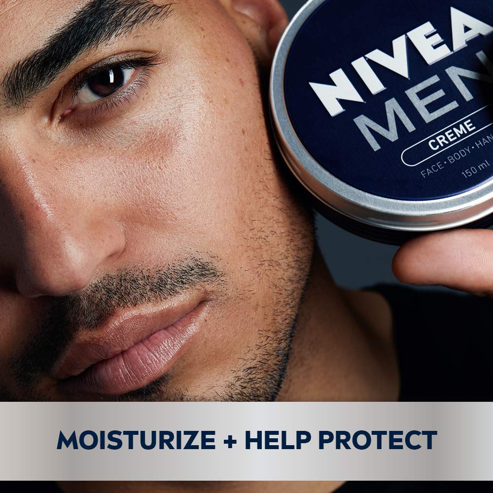 NIVEA MEN cream being applied to hands for instant hydration benefit