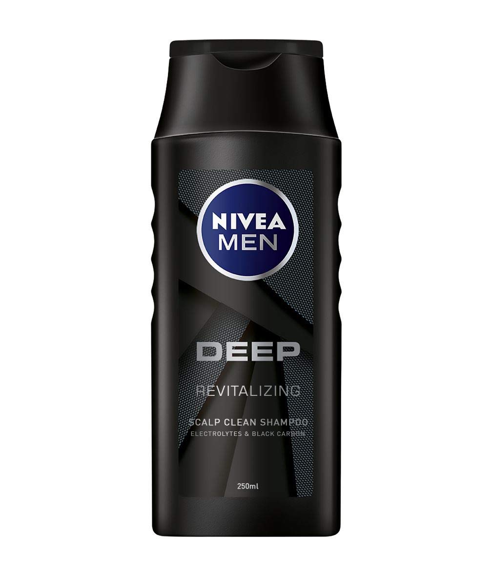NIVEA Men Deep Revitalizing front bottle view showing label and 250 ml size for clear identification and benefit