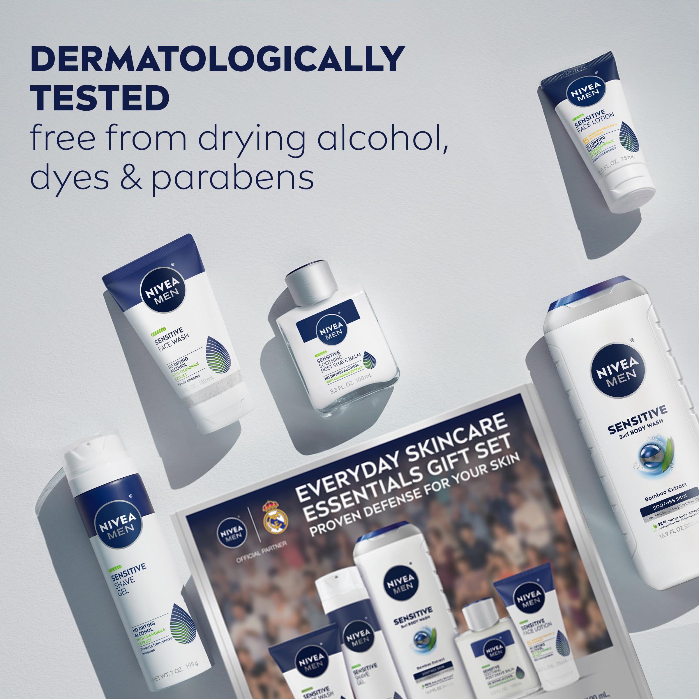 NIVEA MEN face lotion SPF 15 tube displayed for daily hydration and UV help