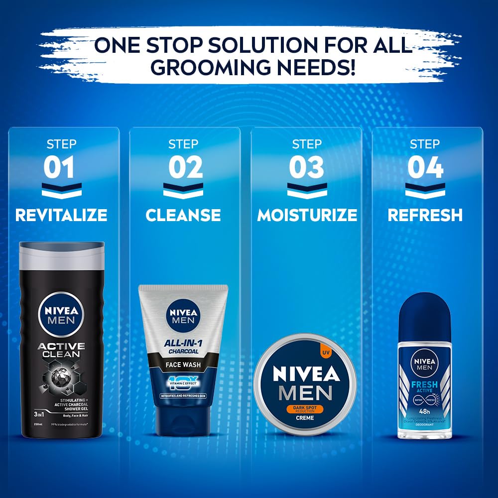 NIVEA before and after visual aid illustrating improved skin tone