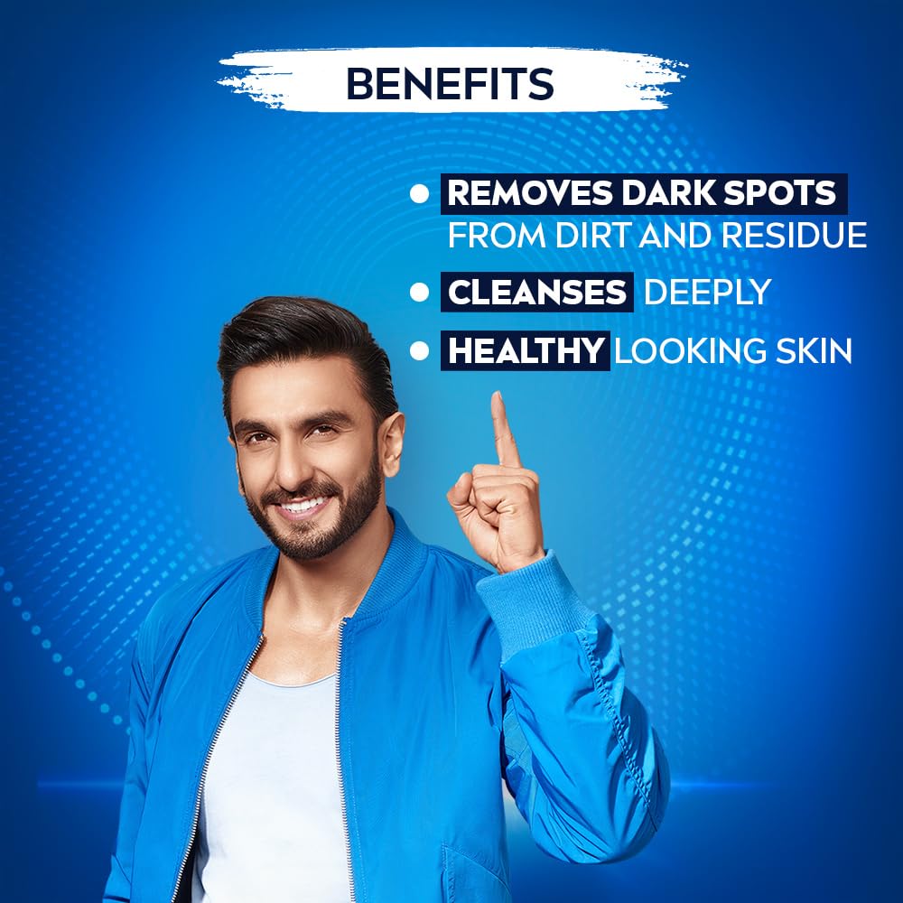 NIVEA in-use application rinsing pores for deep cleanse benefit