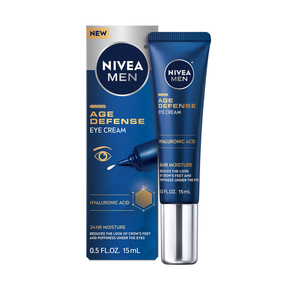 NIVEA MEN front tube showing clean branding and product benefit