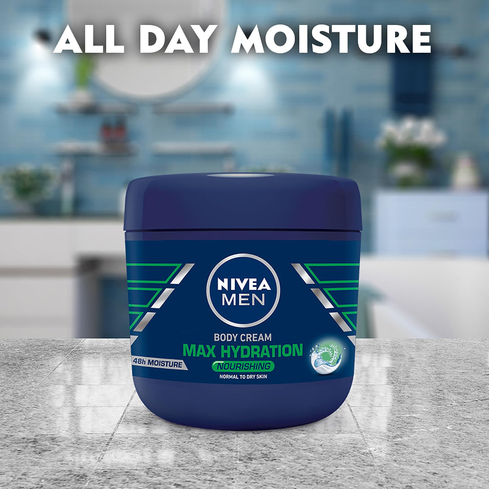 NIVEA Men cream spread on hand demonstrating smooth application benefit