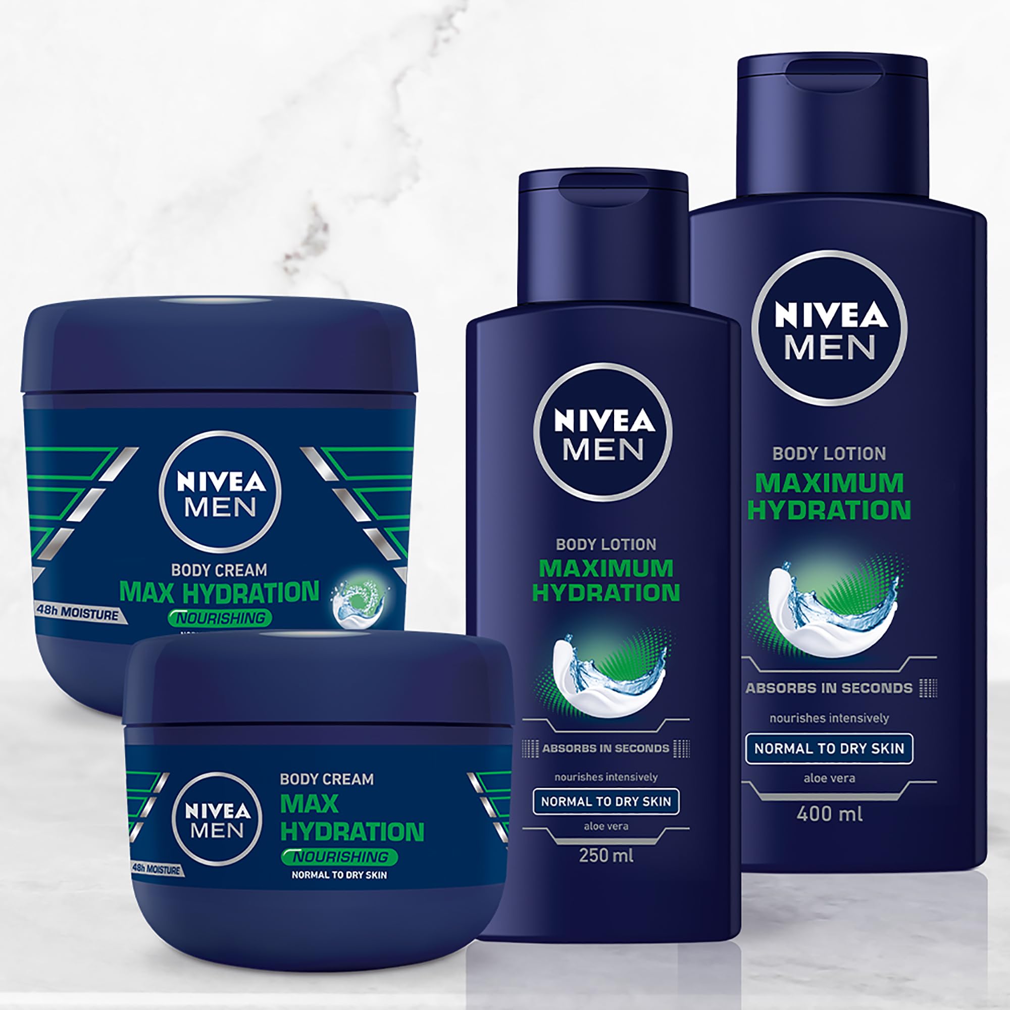 NIVEA Men on bathroom shelf styled for daily routine and convenience benefit