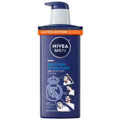 NIVEA MEN front packaging with Real Madrid design showing pump and brand