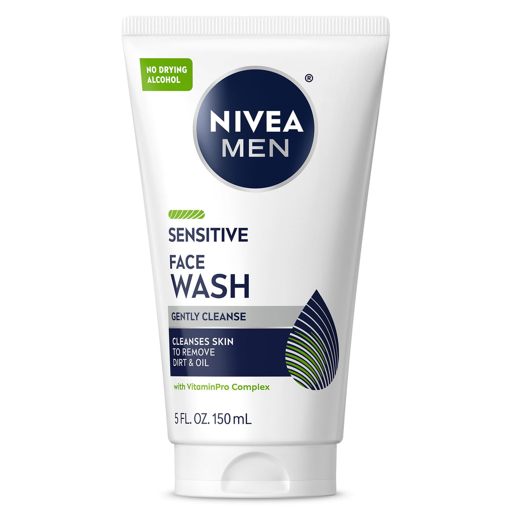NIVEA MEN front tube image showing gentle cleanser and daily use benefit