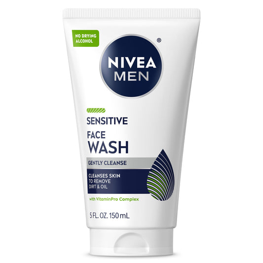 NIVEA MEN front tube image showing gentle cleanser and daily use benefit