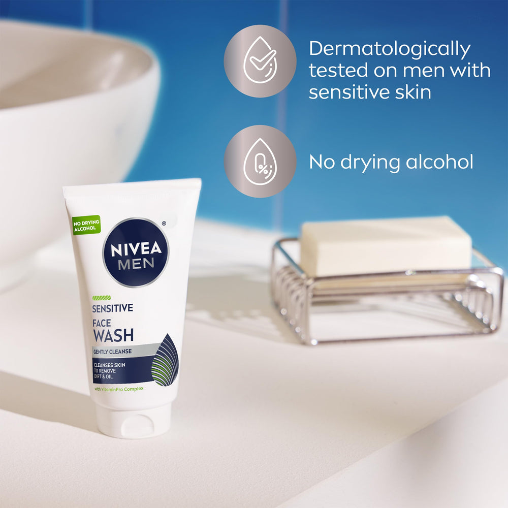 NIVEA MEN in bathroom scene showing integration into daily grooming routine