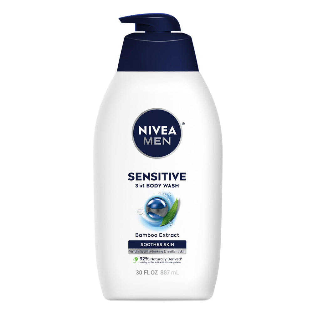 NIVEA MEN front packaging showing 30 oz bottle and product benefits