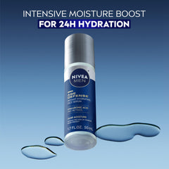 NIVEA MEN pump dispensing serum, illustrating easy controlled application and quick absorption
