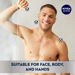 NIVEA MEN tin beside a wallet showing travel-friendly, portable size