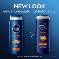 NIVEA MEN pump dispense close-up demonstrating easy, controlled pouring