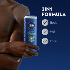 NIVEA MEN gel texture with visible aloe for soothing hydration benefit