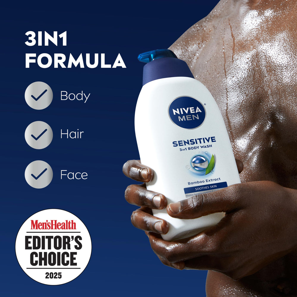 NIVEA MEN gel texture in hand illustrating smooth moisturizing feel