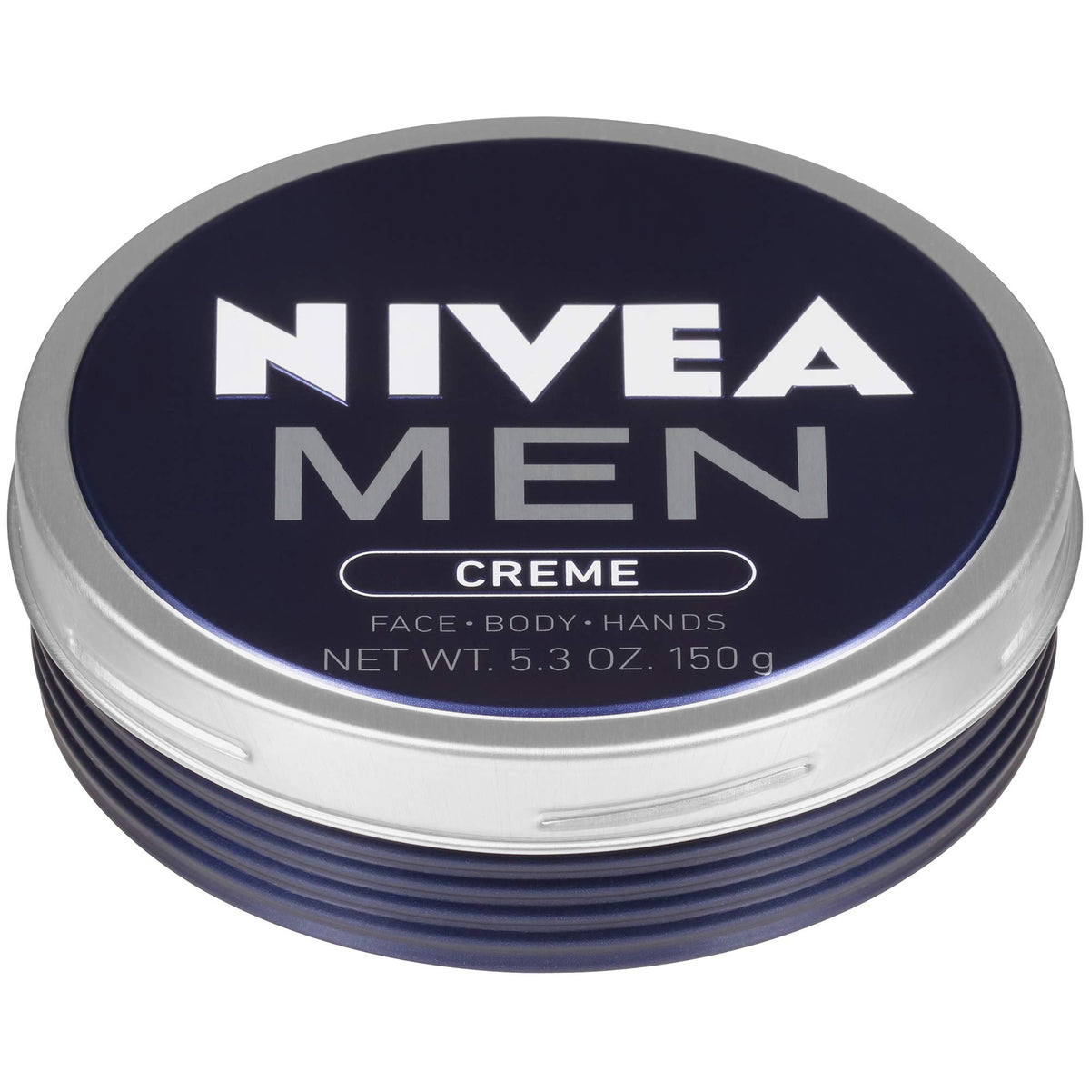 NIVEA MEN front tin showing brand and compact design for easy use