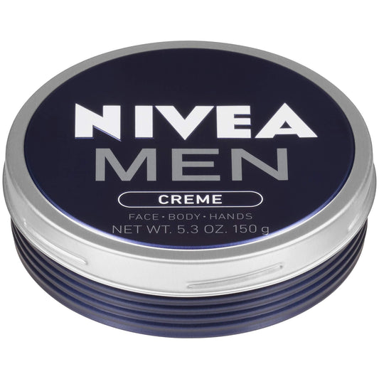 NIVEA MEN front tin showing brand and compact design for easy use