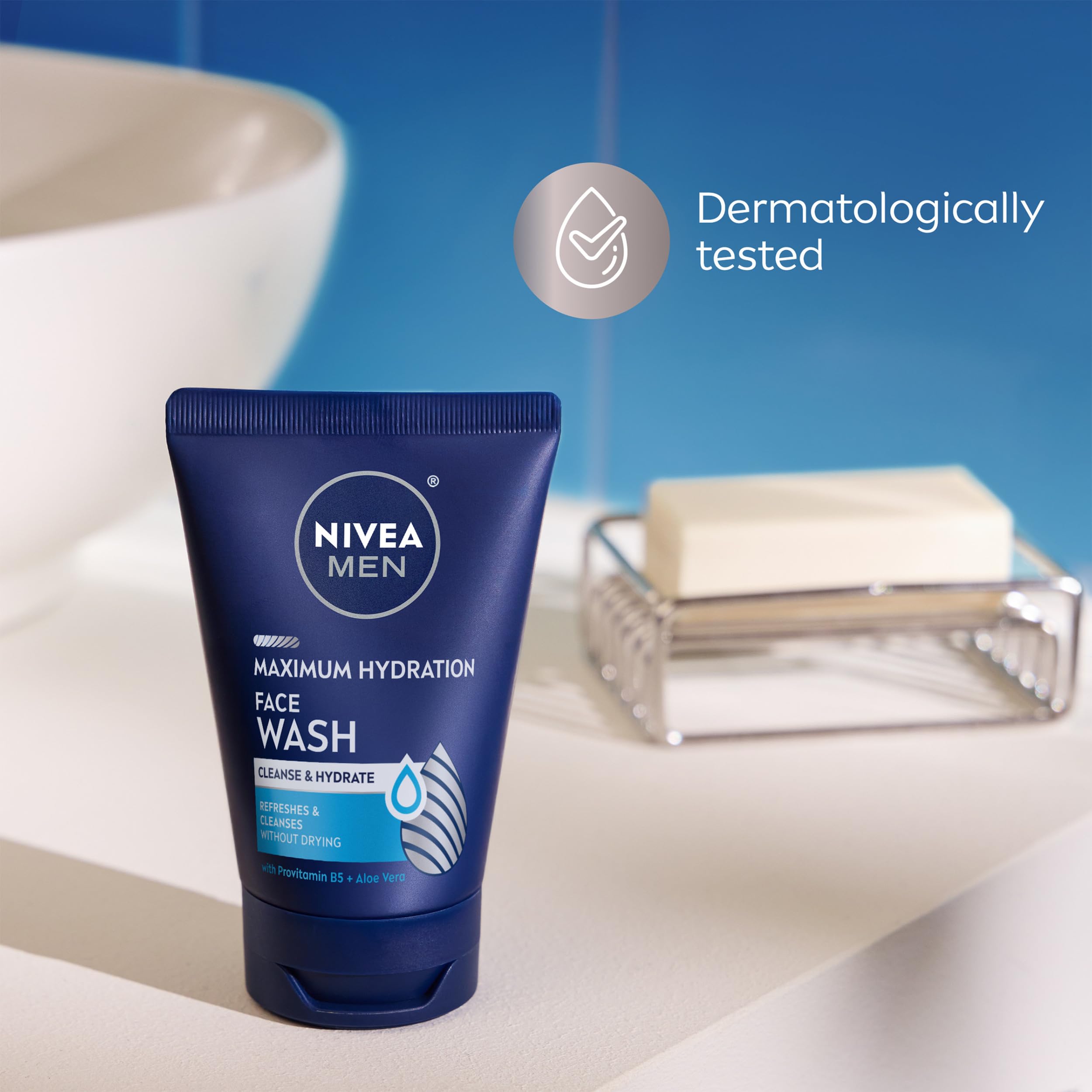 NIVEA MEN tubes inside gym bag for on-the-go moisturizing benefit