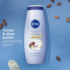 NIVEA body wash paired with lotion showing complete skincare duo