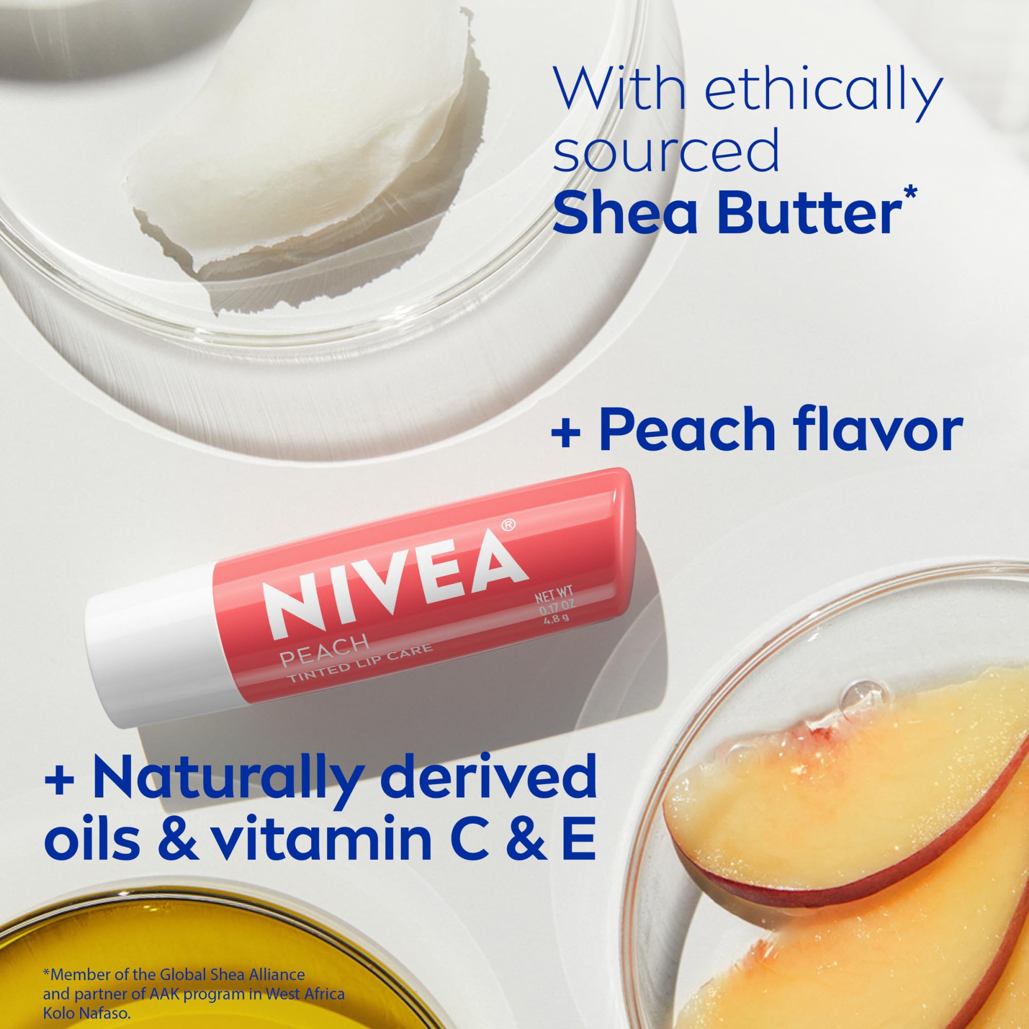NIVEA balm in bag pocket scene emphasizing travel-ready lip protection