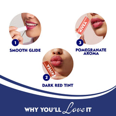 NIVEA ingredient label detail emphasizing gentle moisturizers and pomegranate scent