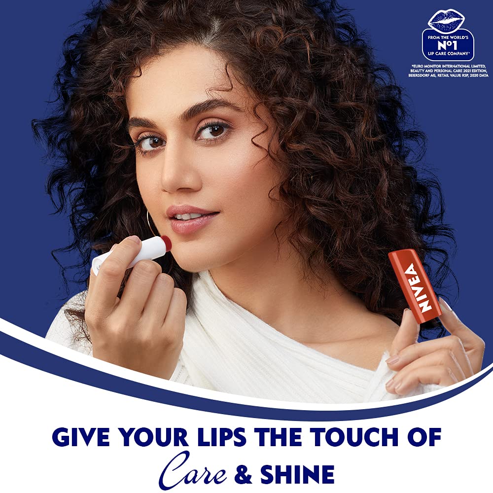 NIVEA close-up of balm texture highlighting smooth emollient finish and hydration