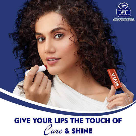 NIVEA close-up of balm texture highlighting smooth emollient finish and hydration