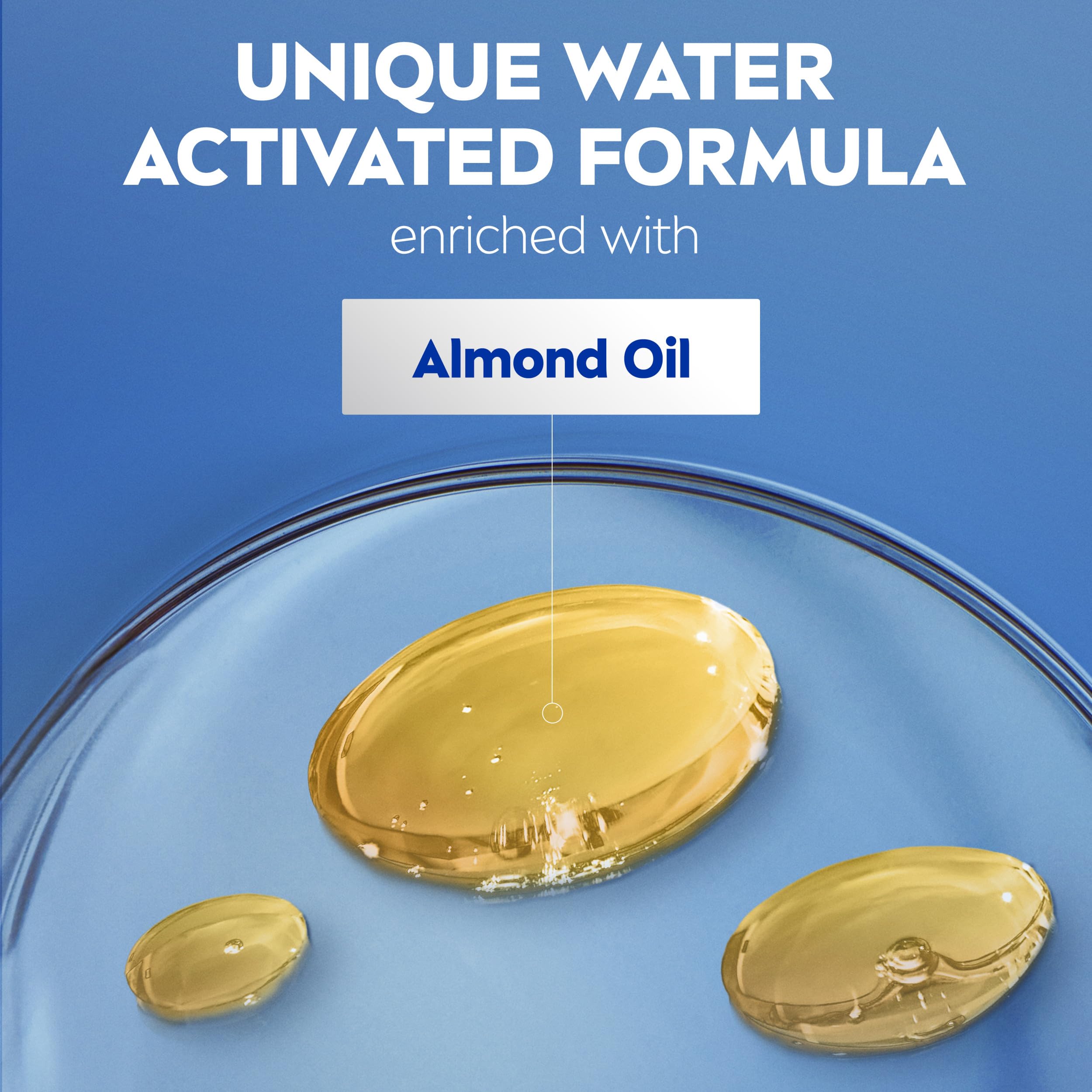 NIVEA lotion dispensing texture to show lightweight spreadability
