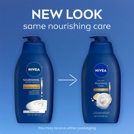 NIVEA pump top dispensing body wash for easy controlled use